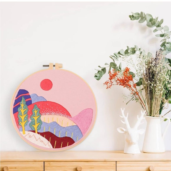 NWT Harimau 4Pcs Beginner Embroidery Kit,Natural Landscape Pattern - Picture 4 of 6